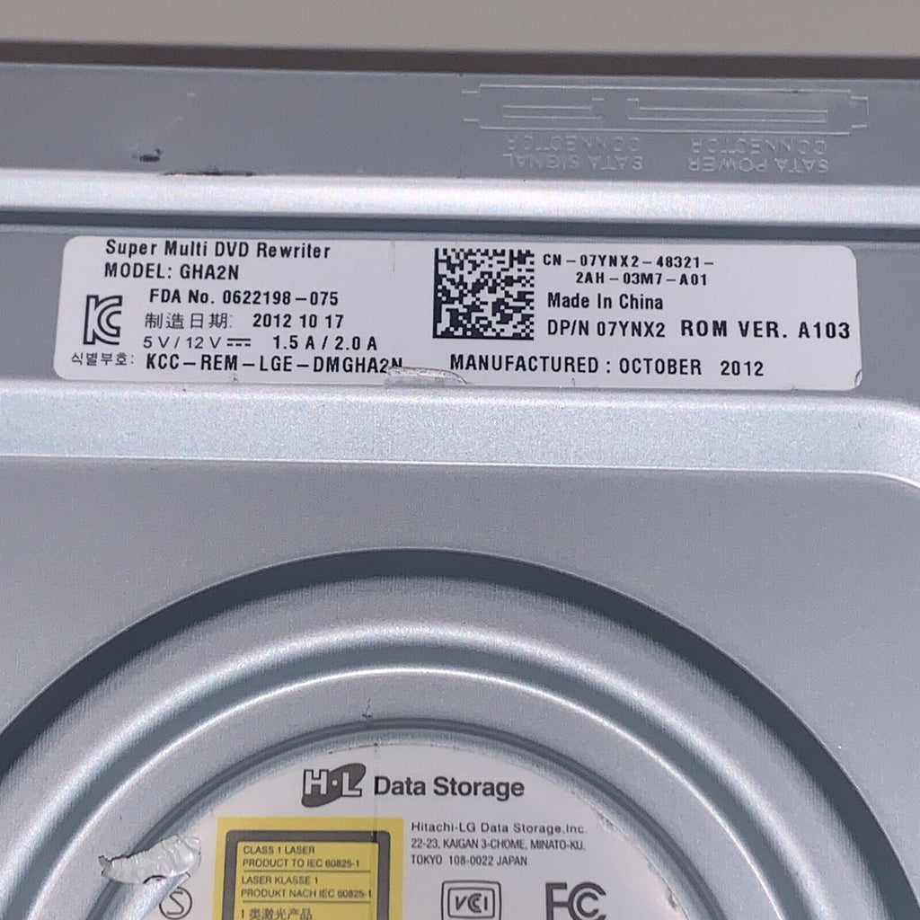 Dell DVD-RW Internal SATA Desktop Optical Drive 7YNX2 07YNX2 GHA2N