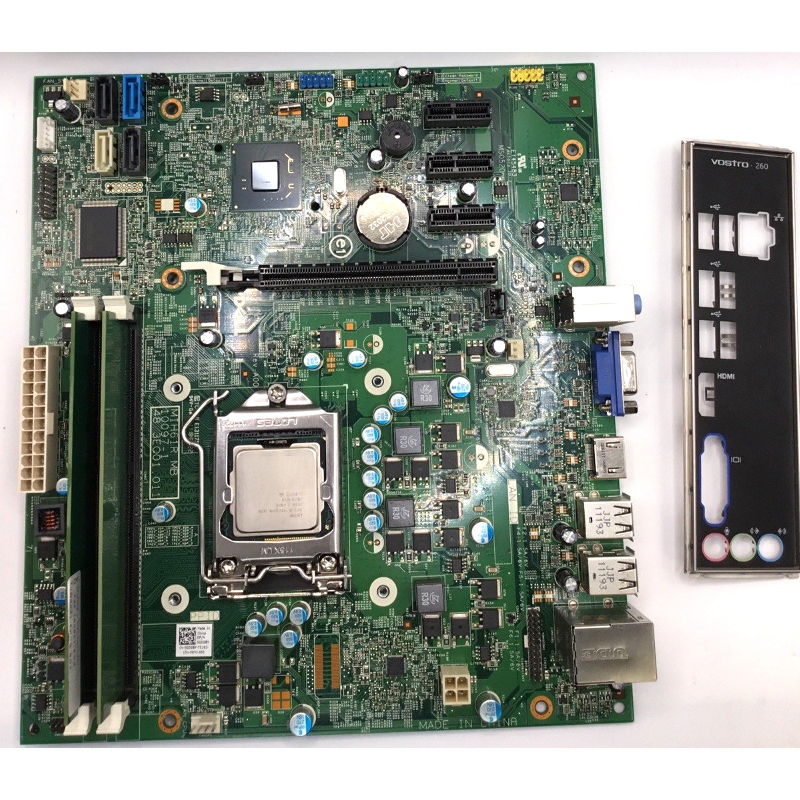 Dell 0GDG8Y Motherboard & Intel Pentium G620 CPU w/ I/O Shield