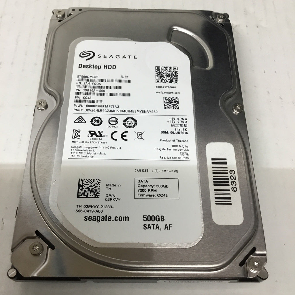 Seagate ST500DM002 3.5" 500GB 7200RPM SATA Hard Drive 1SB10A-500 2PKVY