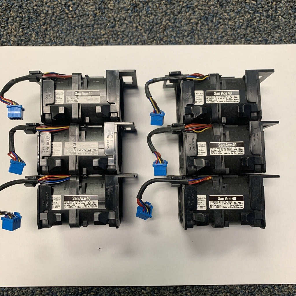 Lot of 6 Dell WW2YY WP838 KVVP3 GY134 PowerEdge R610 Server Fan Module