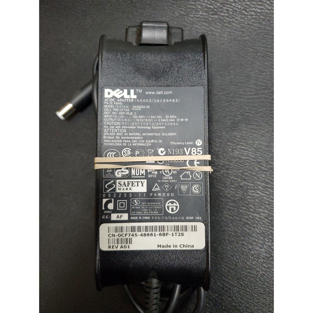 Genuine Dell AC/DC Adapter DA65NS0-00 CF745 0CF745 19.5V 3.34A 65W ADP-65JB C