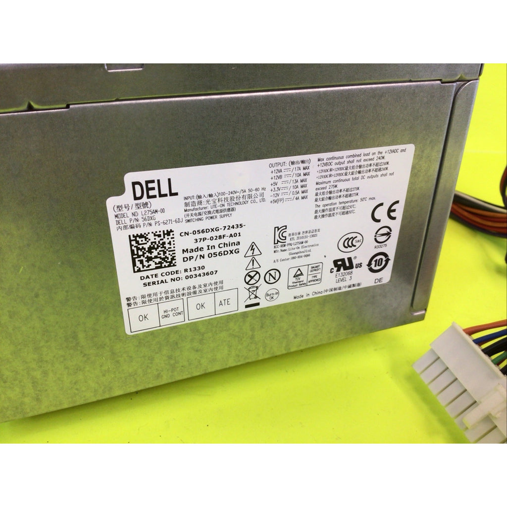 Dell Optiplex 390 3010 7010 9010 Precision T1500 275W PSU L275AM-00 056DXG