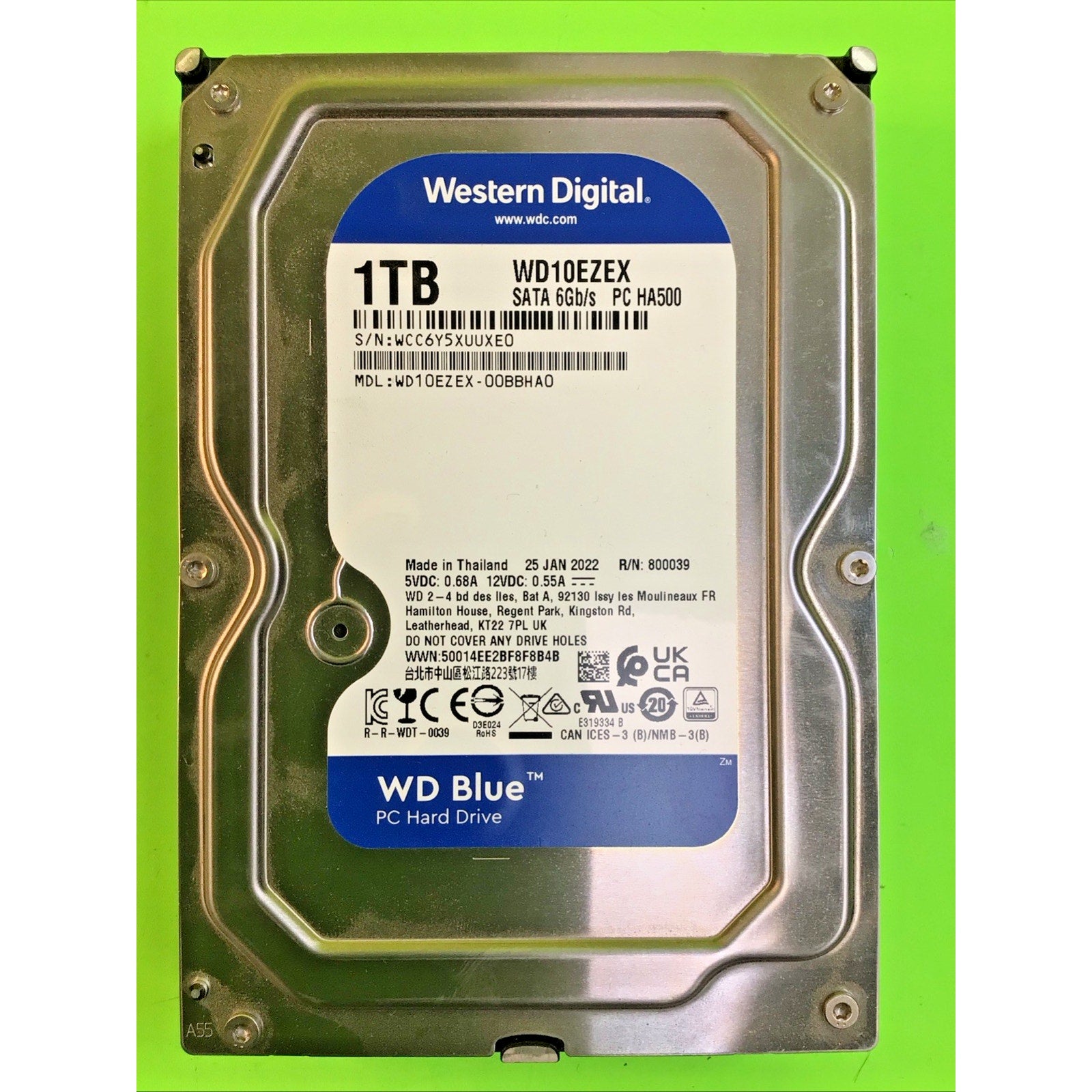 Western Digital Blue 1TB 7200RPM 3.5" SATA HDD WD10EZEX