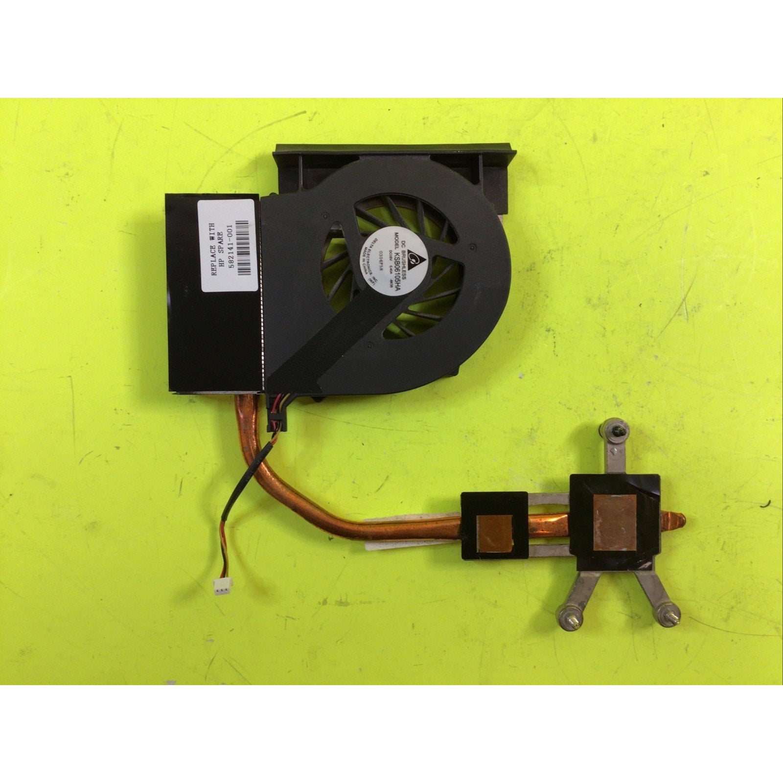 HP G61-429WM Laptop CPU Heat Sink and Cooling Fan Assembly 582141-001