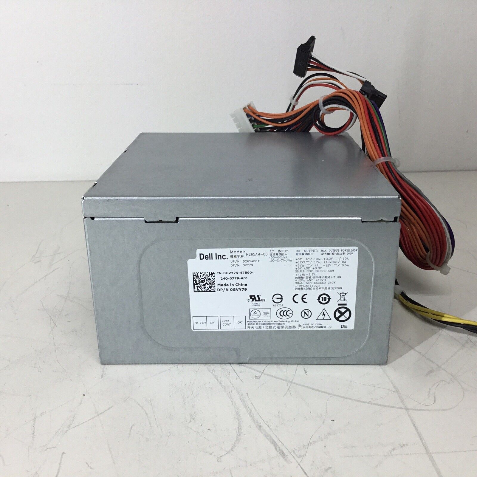 Dell 265w 24pin ATX Desktop Power Supply 0GVY79 GVY79 H265AM-00