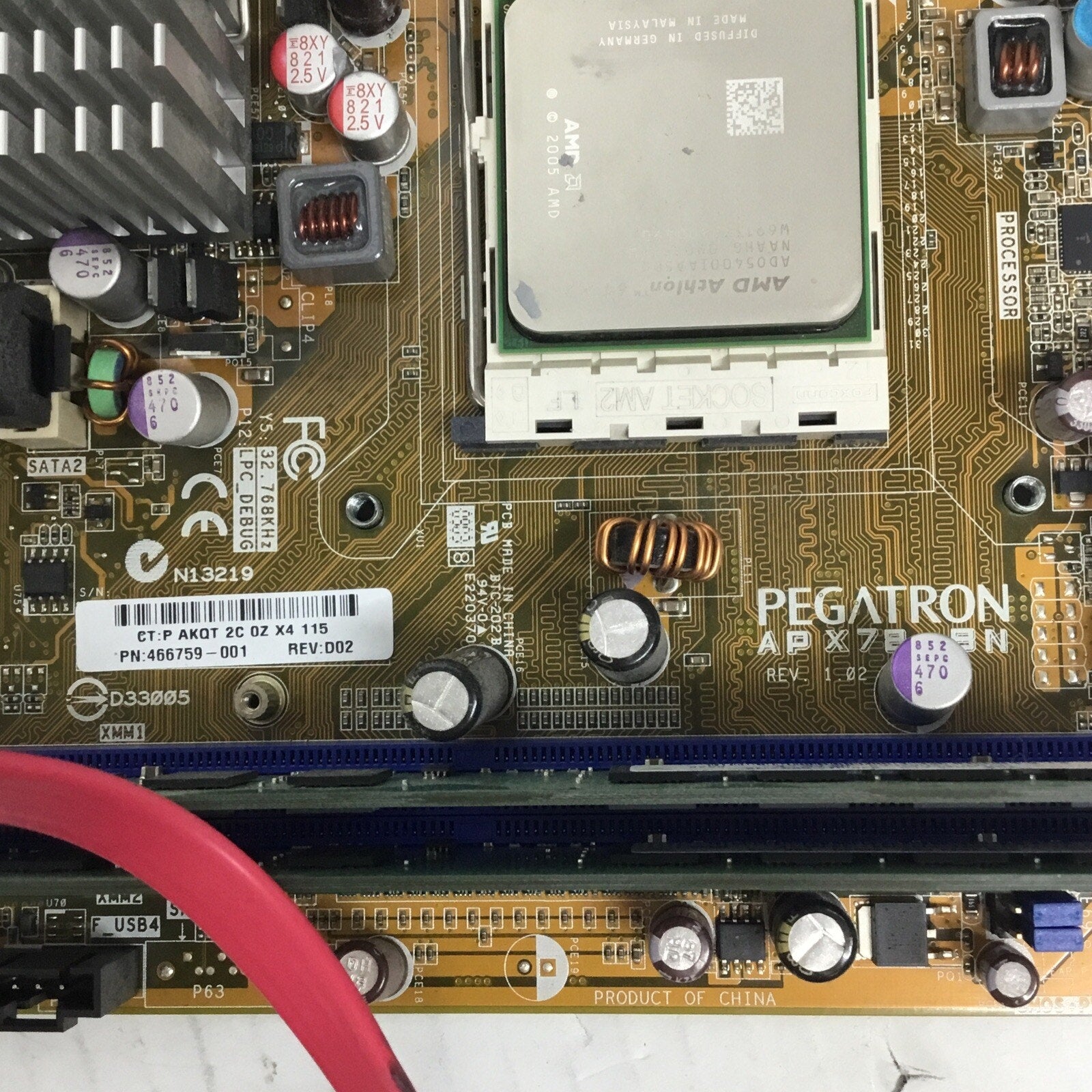 HP 466759-001 REV D02 APX78-BN W/ AMD Athlon 64 X2 & 4GB Ram No IO Shield