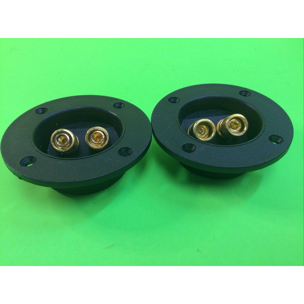 2-Way Speaker Box Terminal Cup 2.2 Inch Square Stereo Screw Connectors 2-Pack
