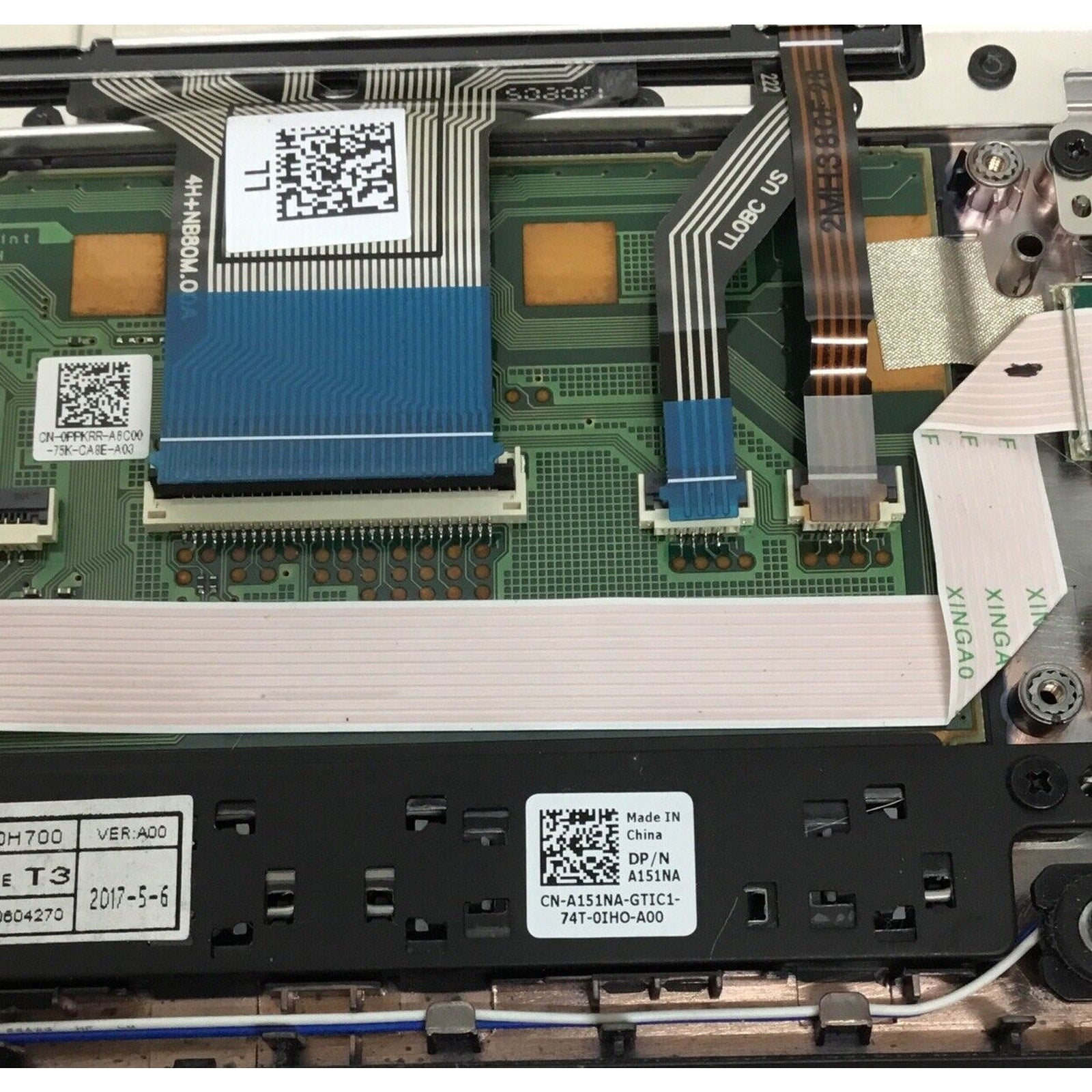 Dell Latitude E5570 Laptop Keyboard Palmrest Speakers TouchpadA151N5 PPKRR COHNK