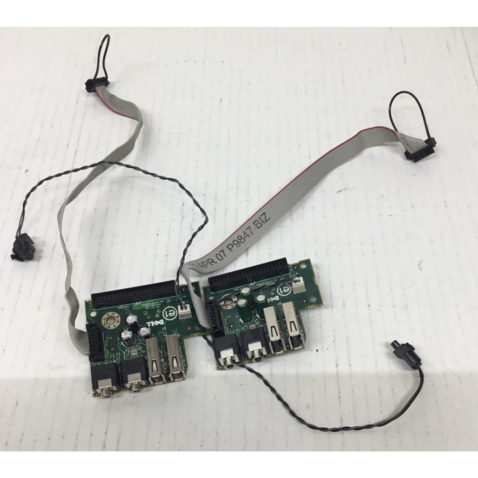 Lot of 2 Dell UF888 0UF888 OR 0XW055 XW055 0GX402 USB Audio I/O Panel Assembly