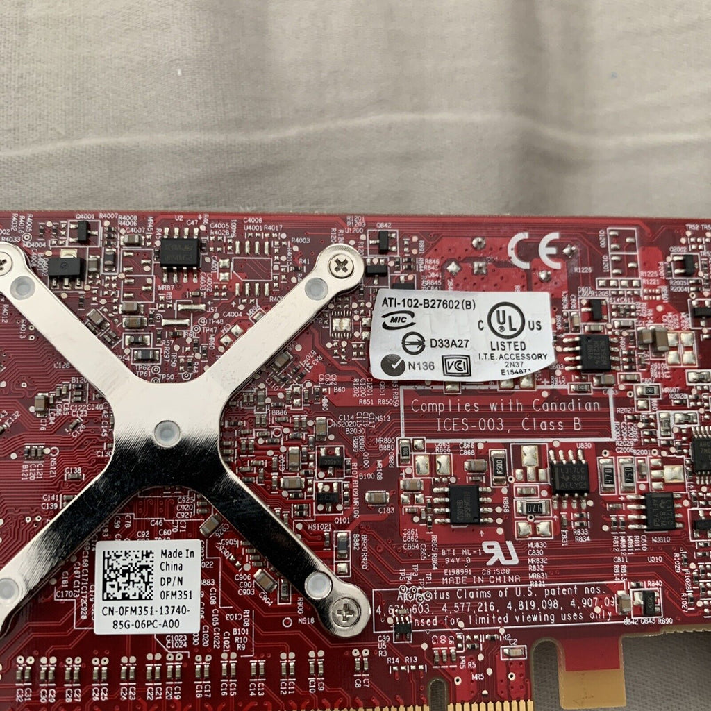 Dell ATI Radeon HD2400XT 256MB PCIe Video Graphics Card 102-B2760701 0FM351