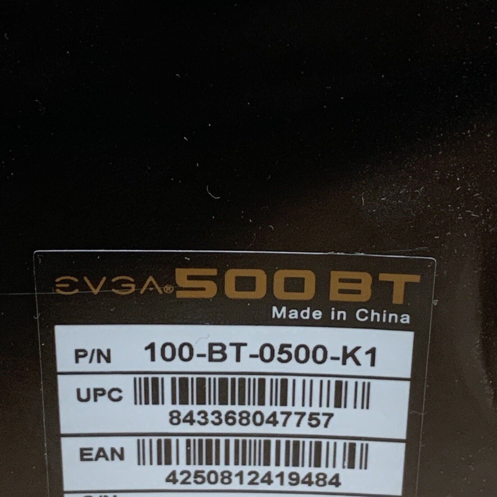 EVGA 500 BT, 80+ Bronze, 500W, Power Supply 100-BT-0500-K1 - Brand New