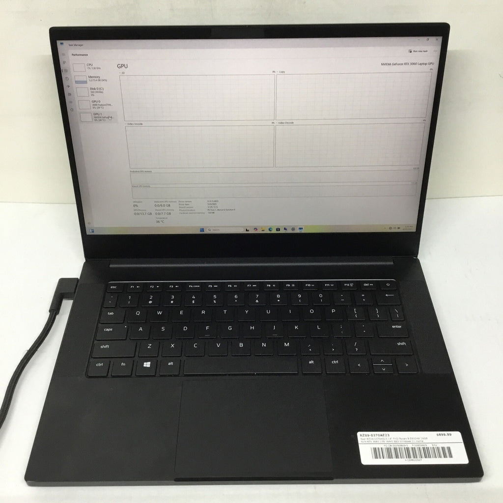 RZ09-0370AE23 Razer Blade 14 RTX 3060 Ryzen 5900HX 144hz Gaming Laptop