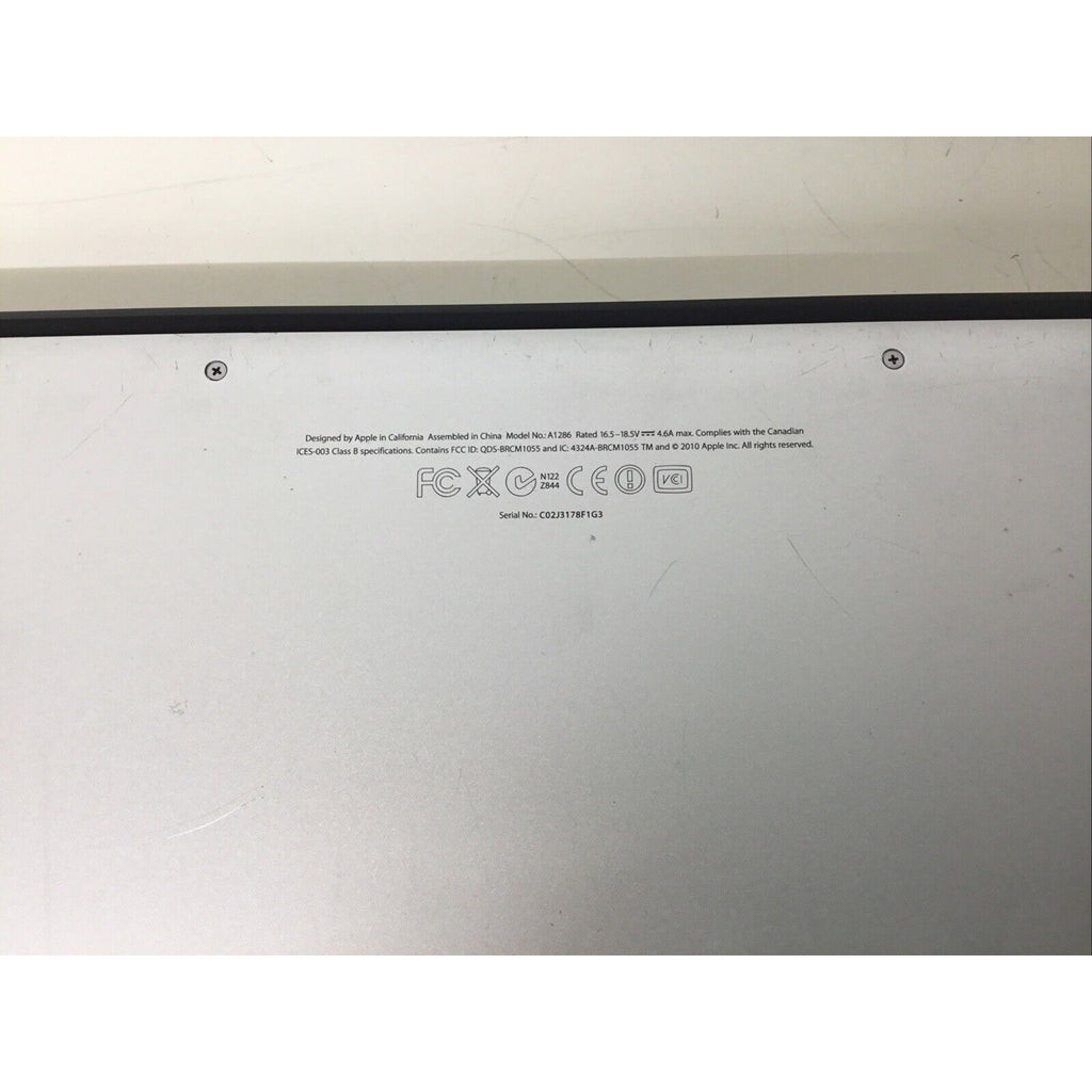 Apple MacBook Pro A1286 15" Silver Laptop 2010
