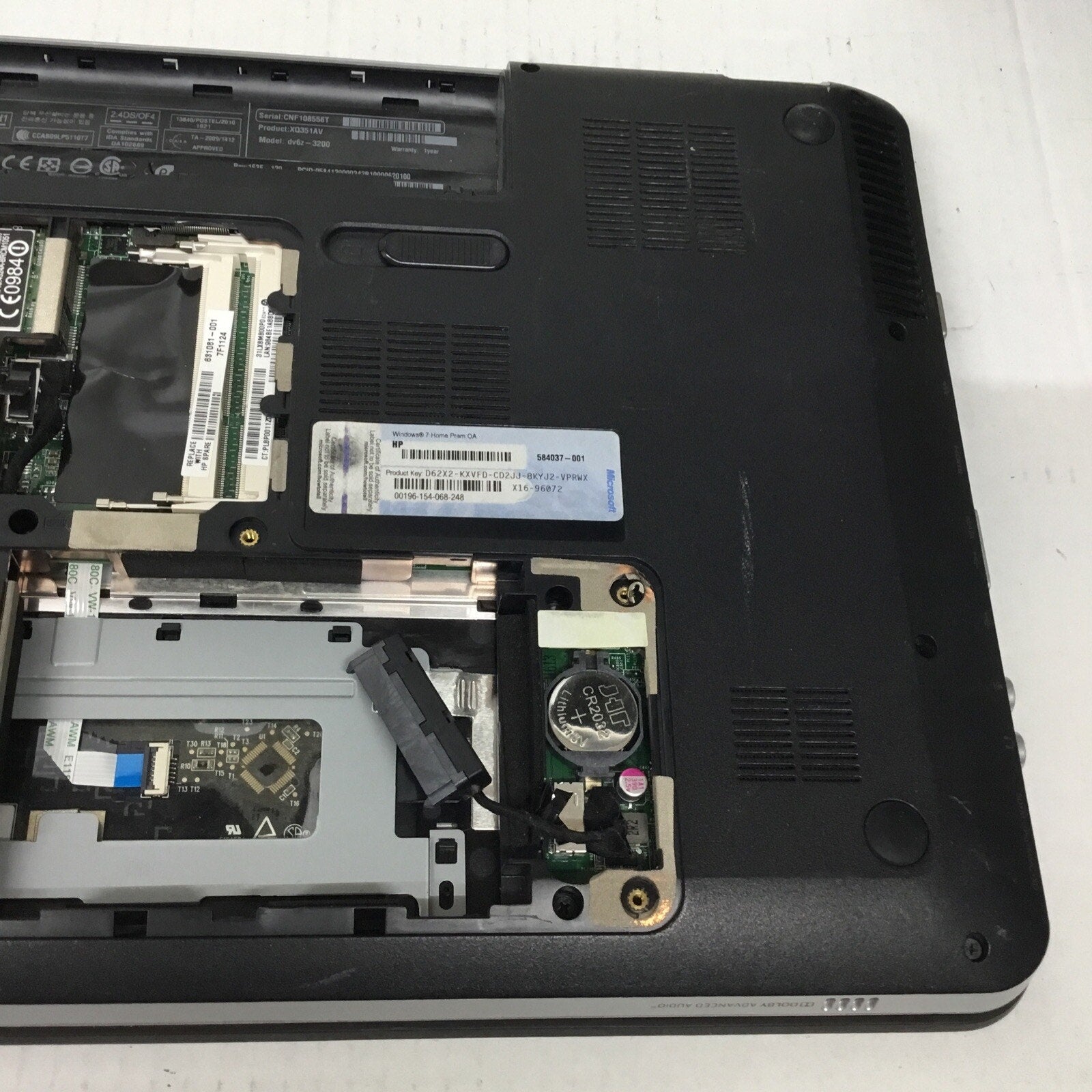 FOR PARTS HP Pavilion dv6z-3200 15.6" AMD Processor