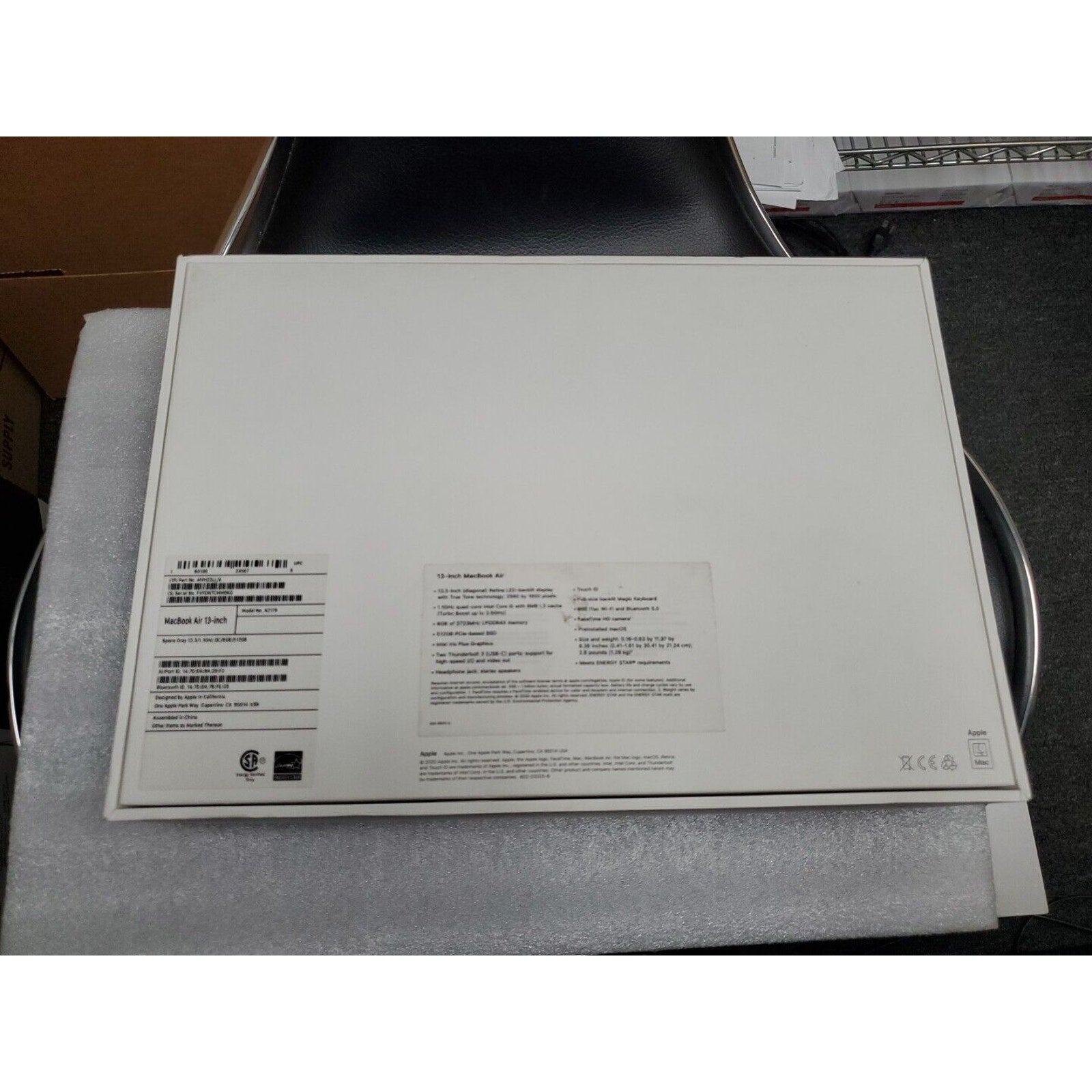 *EMPTY BOX ONLY*! MacBook Air 13-inch A2179 Space Gray *EMPTY BOX ONLY*!