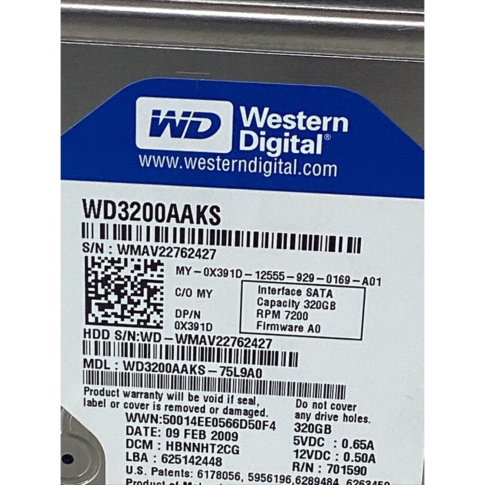 Western Digital Caviar Blue WD3200AAKS 320 GB SATA II 3.5" Hard Drive