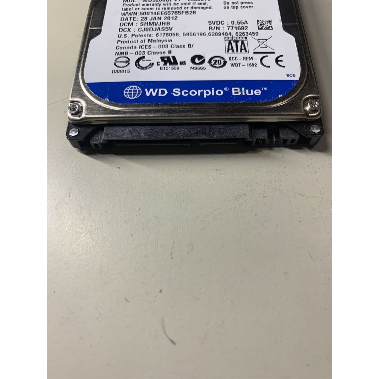 WD3200BPVT-22JJ5T0 WD 320GB 2.5" SATA 3 Internal Laptop Hard Drive HDD