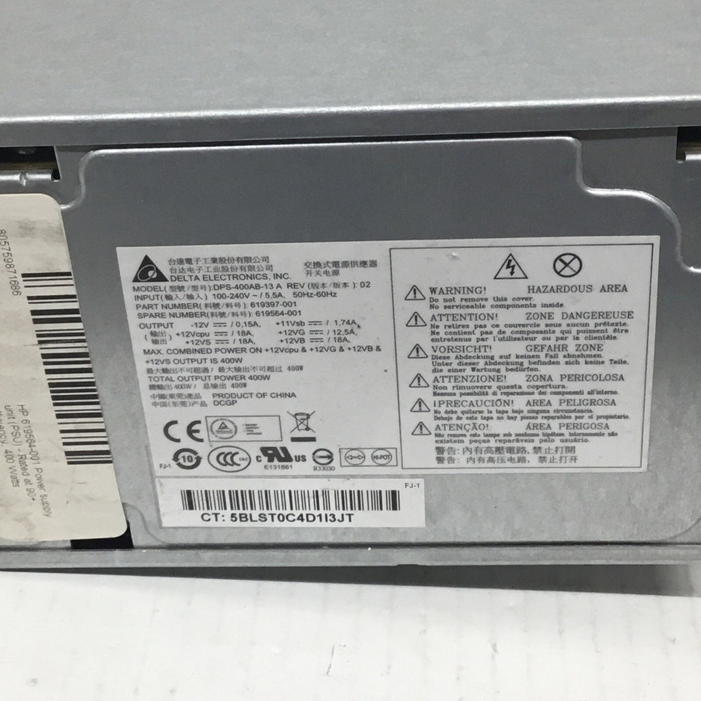 Delta Workstation Power Supply 400W DPS-400AB-13 A /619397-001/619564-001