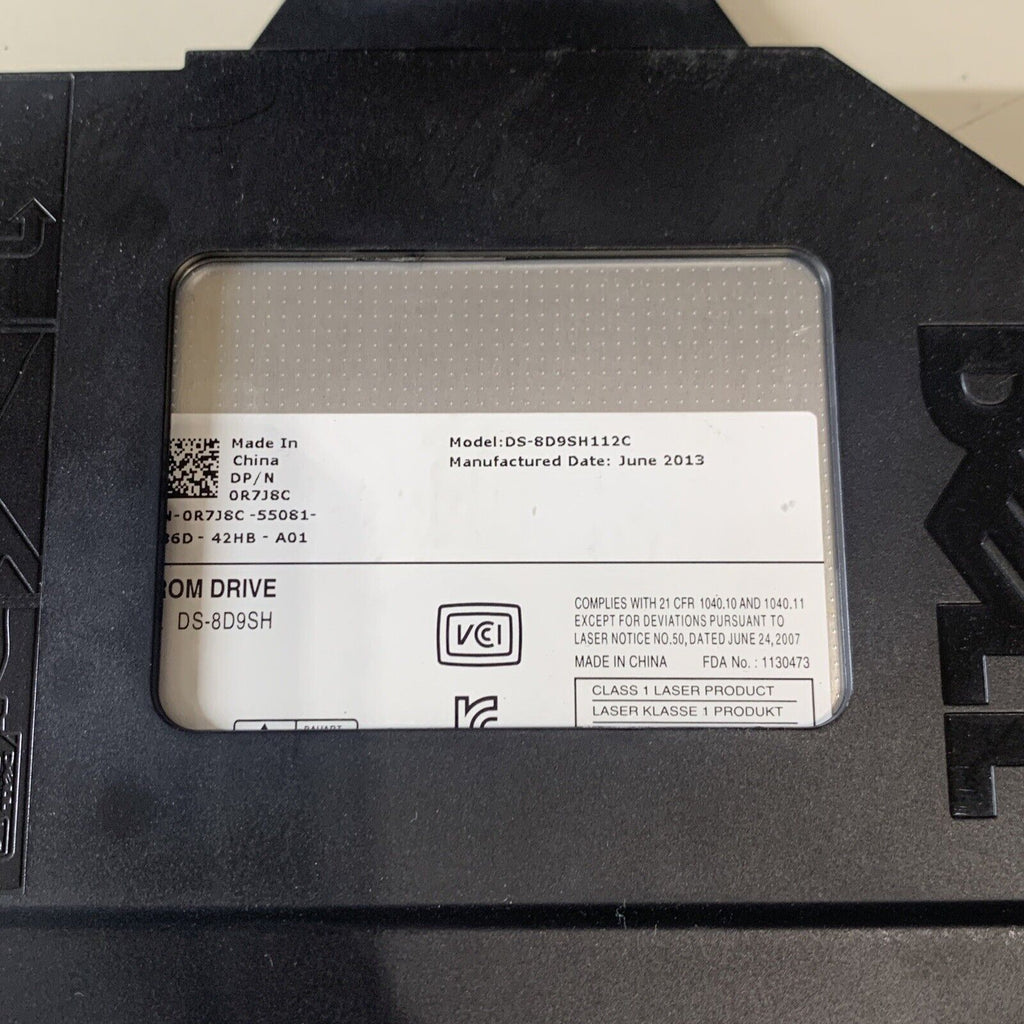 DELL DS-8D9SH112C 8x SATA DVD ROM Media Slim Optical Drive w/Cradle P/N: 0R7J8C