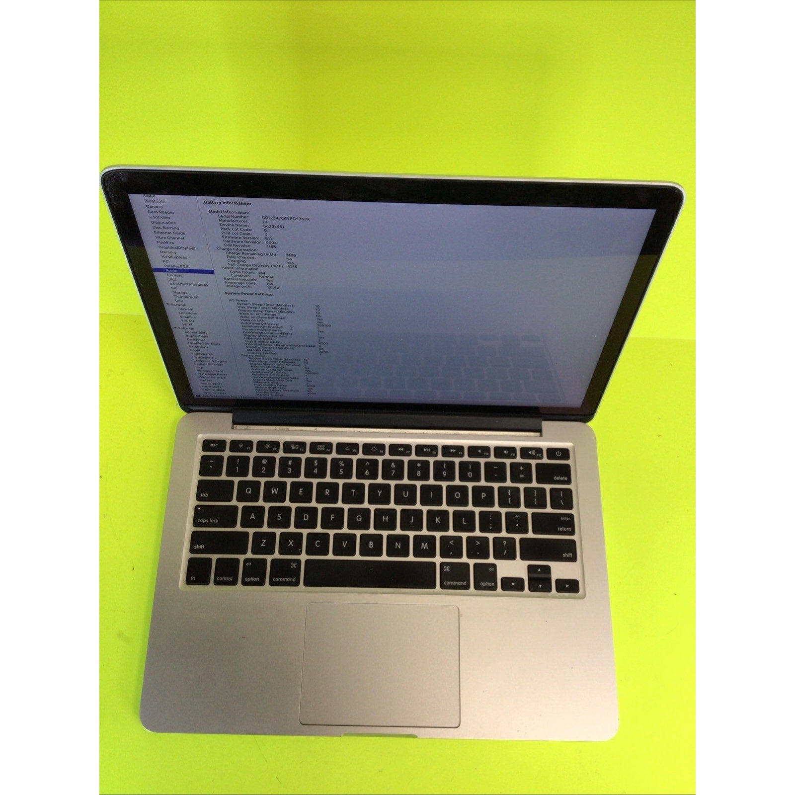 Apple MacBook Pro 13" Retina A1425 LATE 2012 i5 2.5GHz 8GB 128GB
