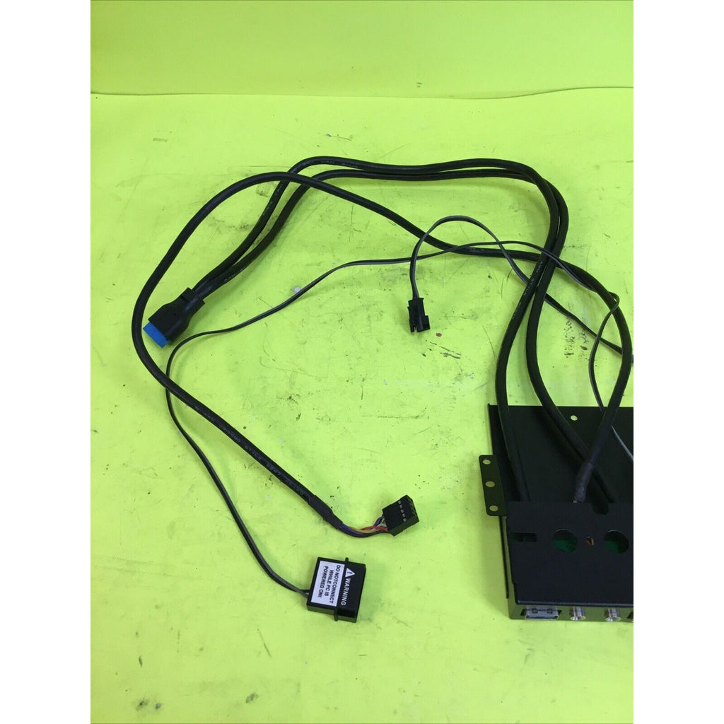 2Port USB 3.0 Front Panel Expansion Bay Hub 3.5mm Audio Jacks and Power Switch