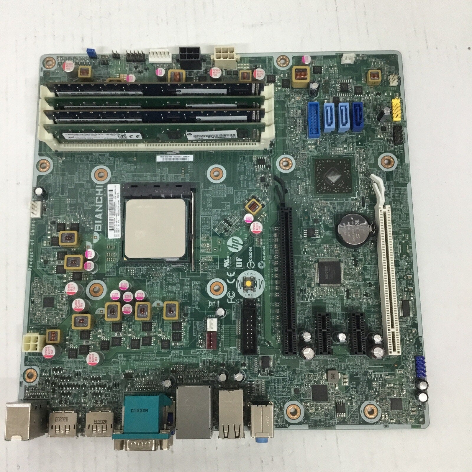 HP BIANCHI 798571-001 798073-001 Elitedesk Motherboard W/AMD A8 8600 CPU & 16GB