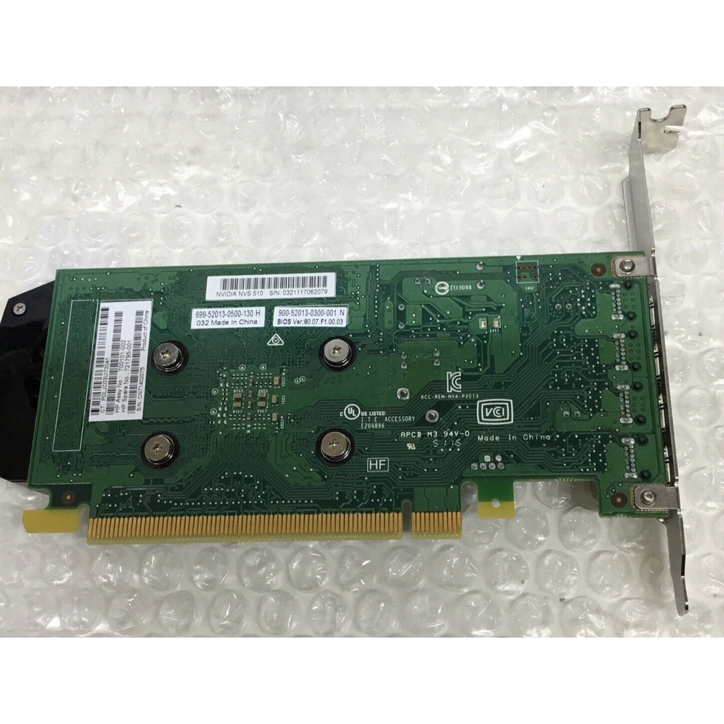 NVIDIA NVS 510 GDDR3 2GB PCIe Graphics Card HP P/N: 721795-001 | 700101-002
