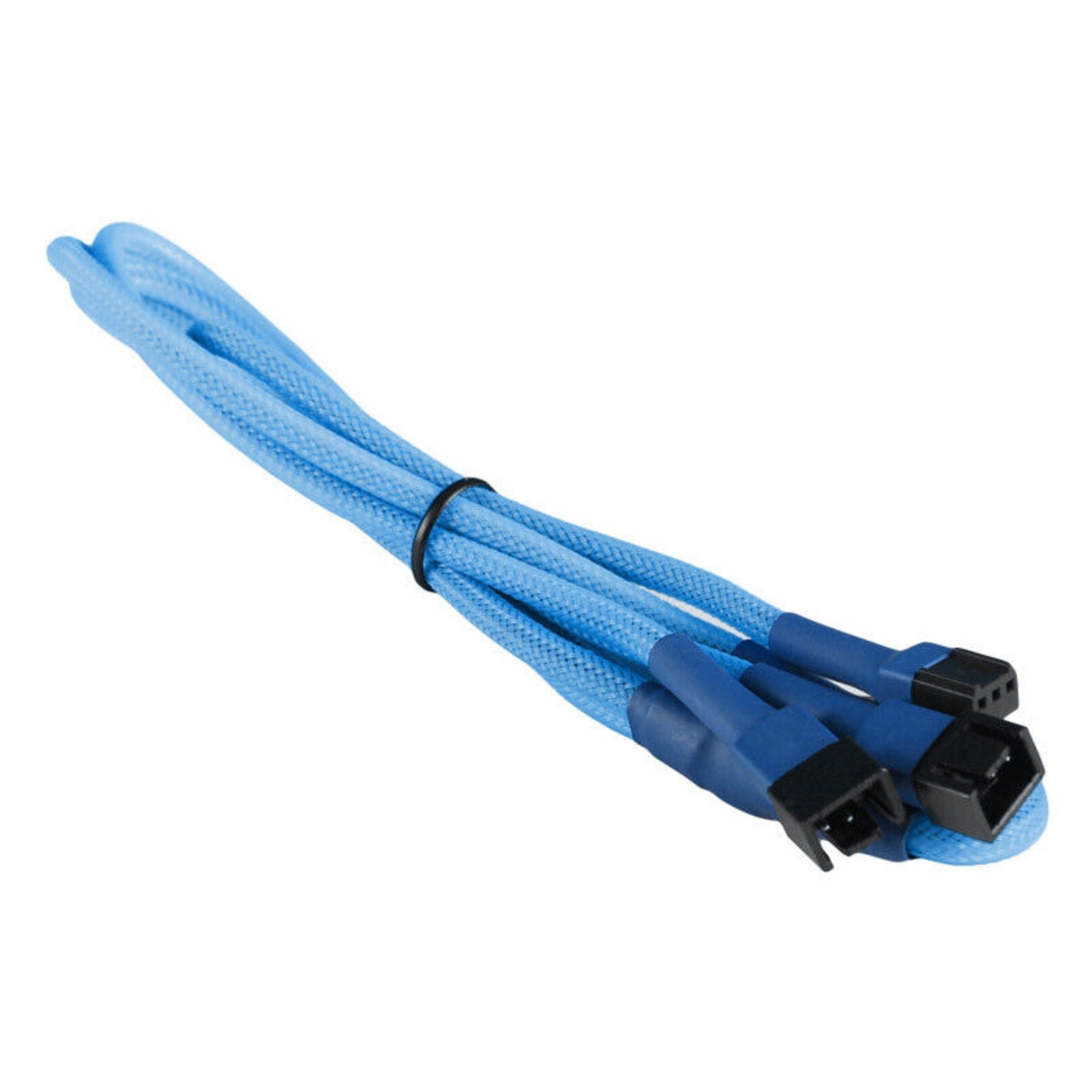 3-Pin PC Fan Power to 3x 3-Pin PC Fan Power - Braided - Light Blue