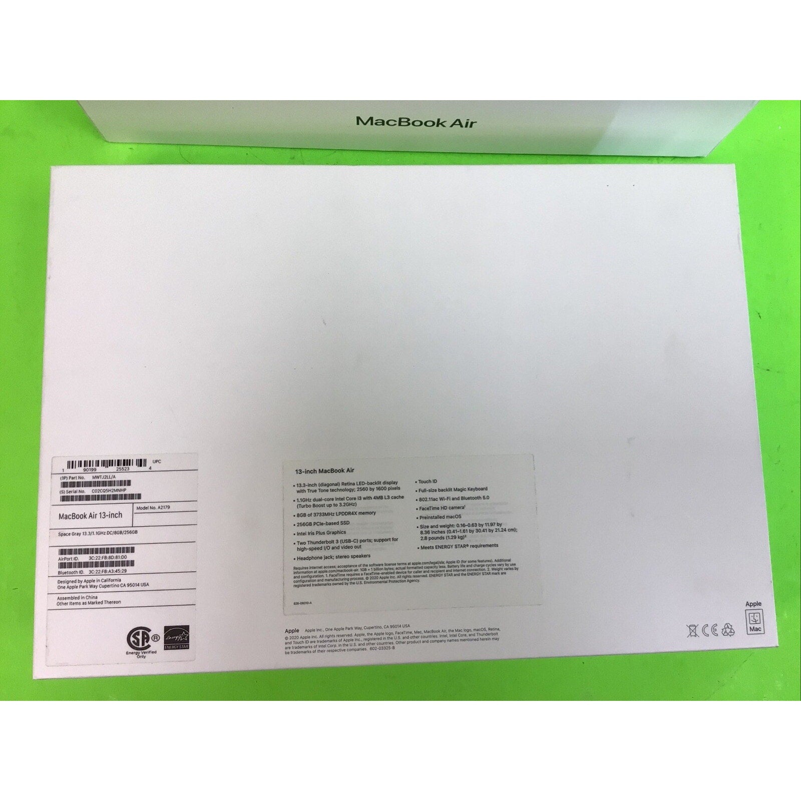 Apple MacBook Air 13-inch A2179 EMPTY BOX ONLY