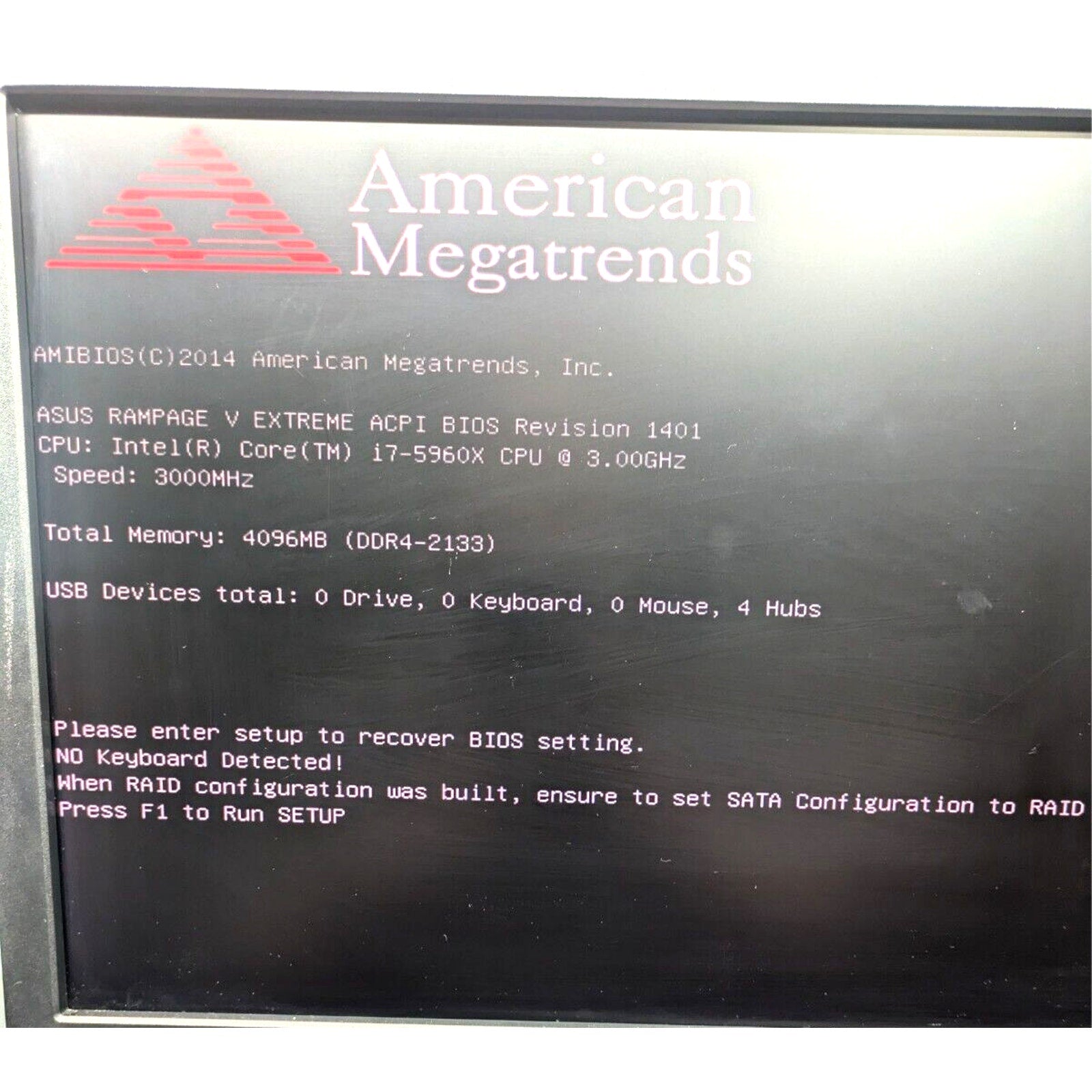 ASUS RAMPAGE V EXTREME U3.1 MOBO w/ Core i7-5960X & 4GB 2400MHz DDR4 RAM Bundle