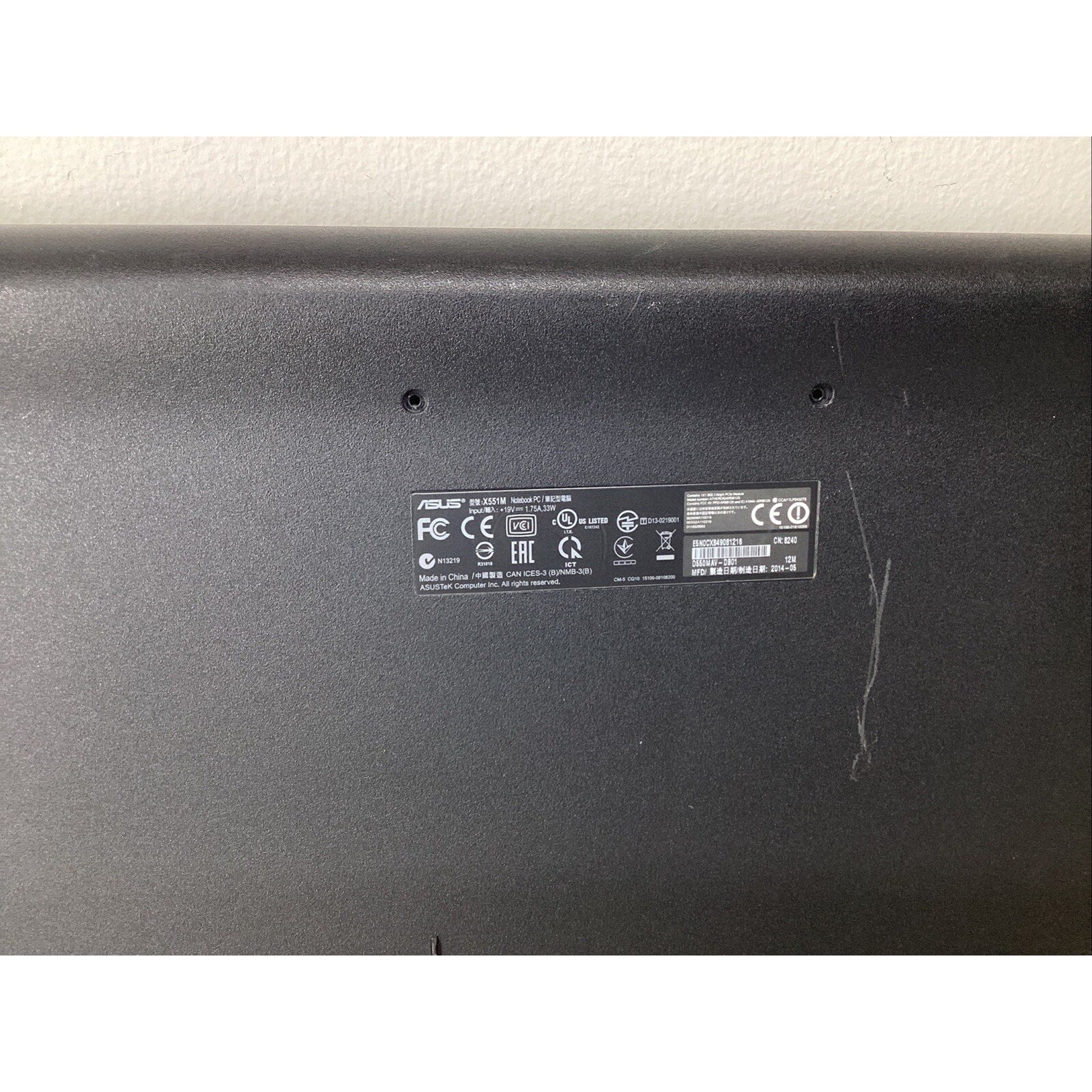 ASUS X551M 15" Laptop Intel Celeron N2830 8GB RAM No HDD - For Parts