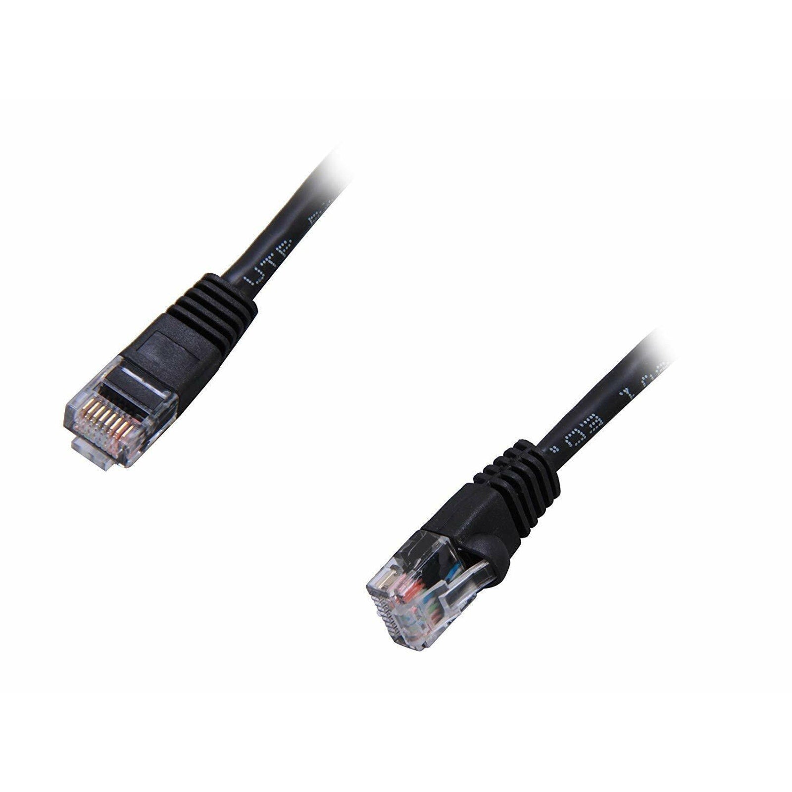 Coboc 1ft Cat5e 24AWG Snagless Ethernet Patch Cable, Black - 1 Foot