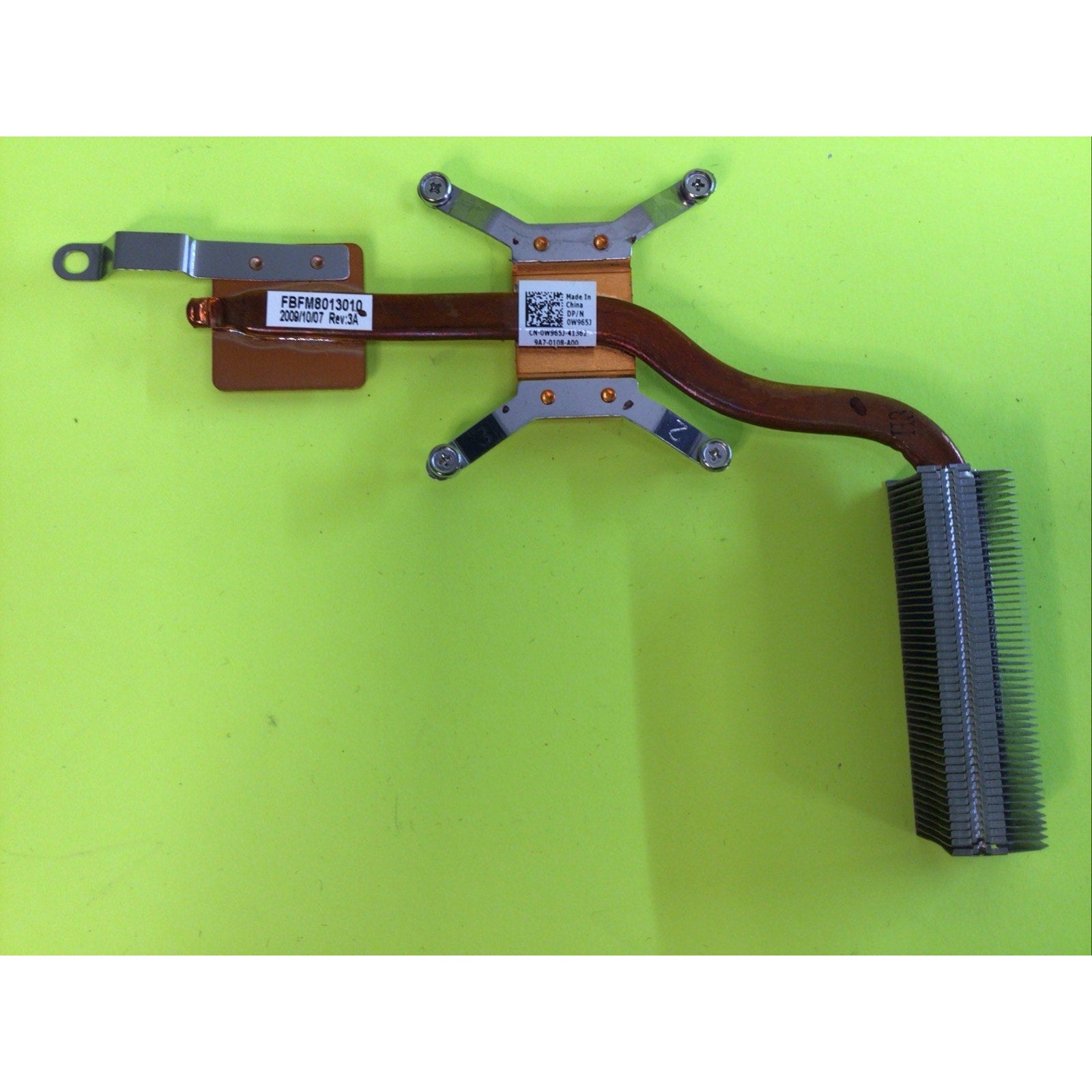 Dell Studio 1555 1557 Laptop Cpu Cooler HEATSINK Only 0W965J W965J