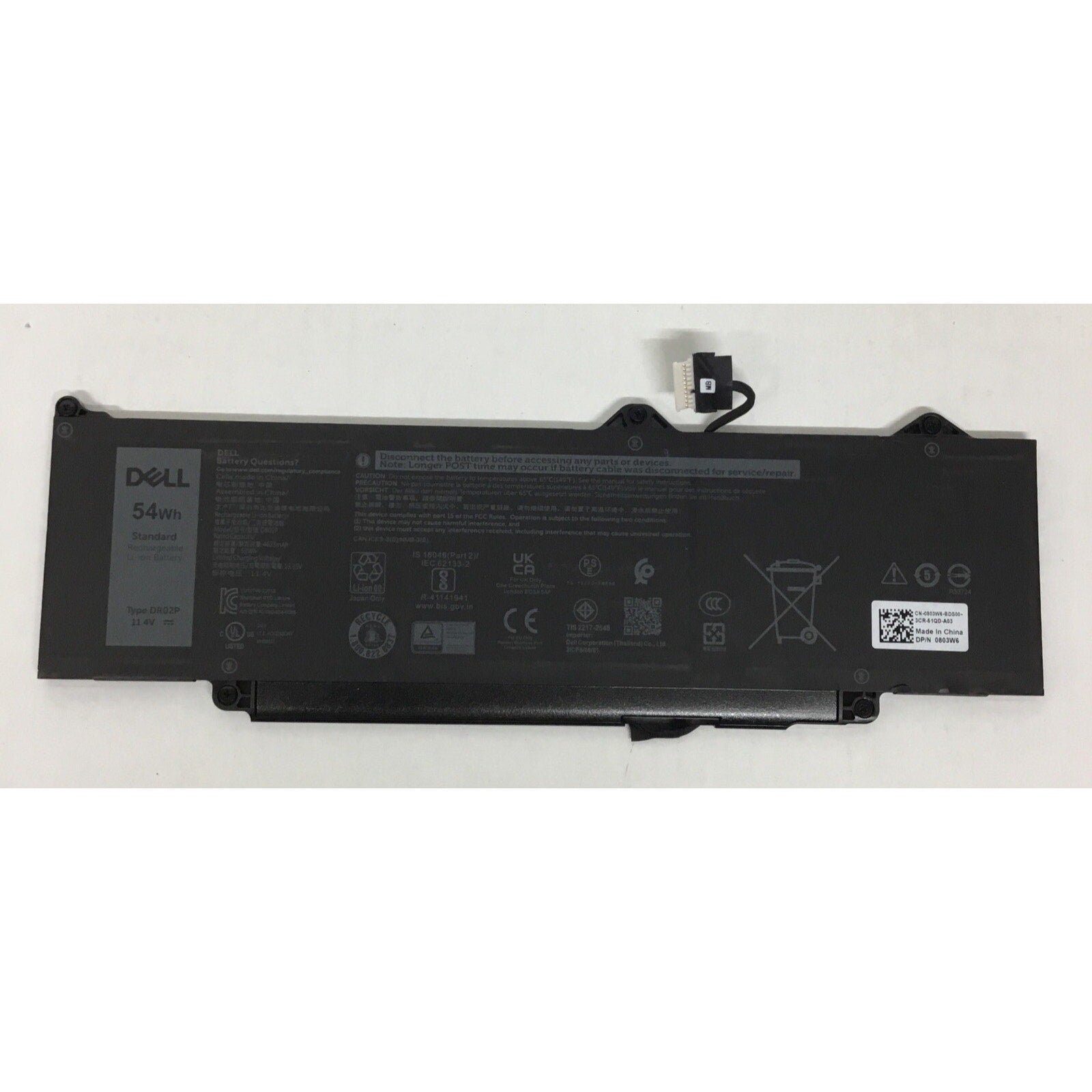 Dell Latitude 3540 Laptop Battery 54Wh 11.4V DR02P 0803W6 TESTED