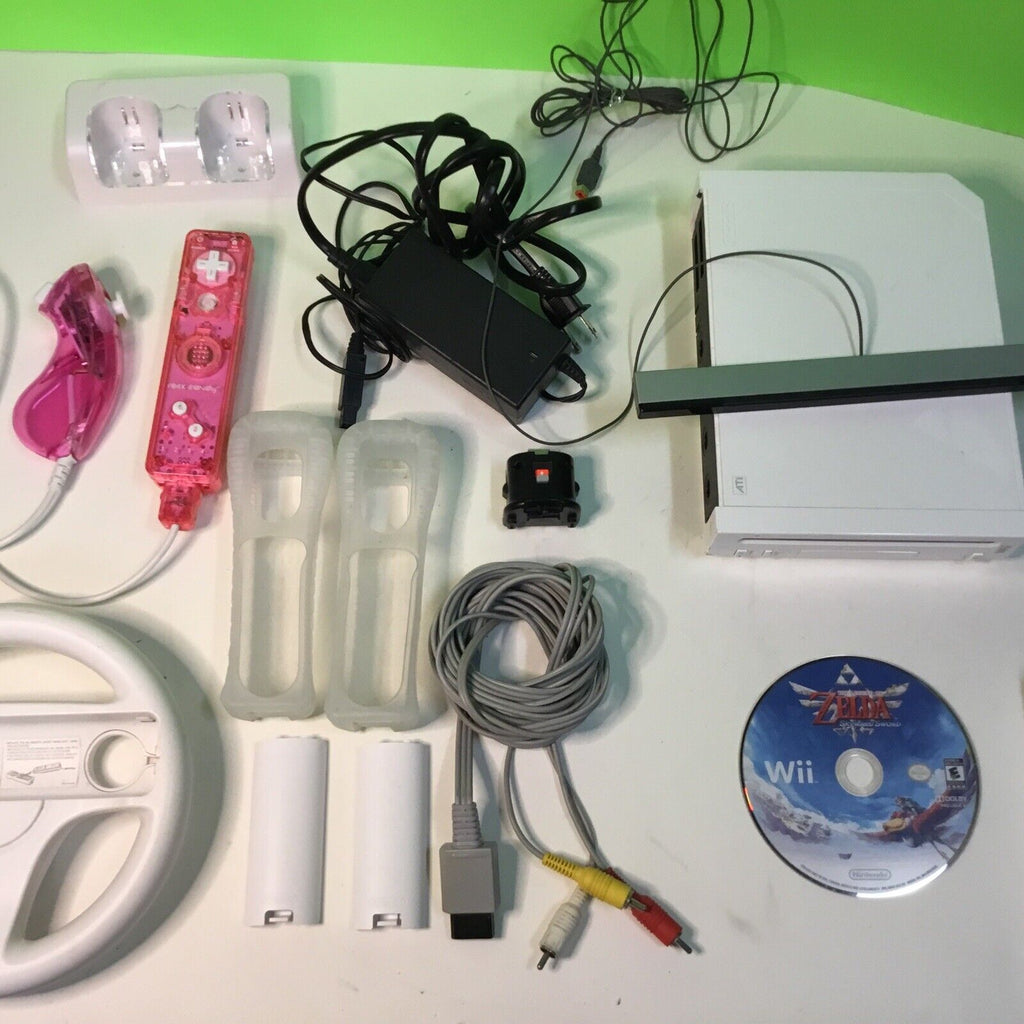Nintendo Wii Bundle Zelda Skyward Sword Multiple Accessories
