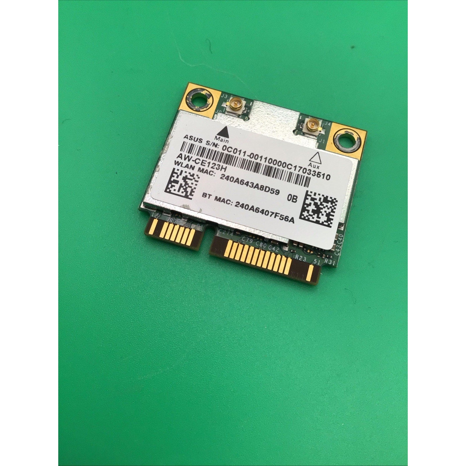 Asus G750JW Series 17.3" Wireless WIFI Bluetooth Card AW-CE123H 0C011-00110000
