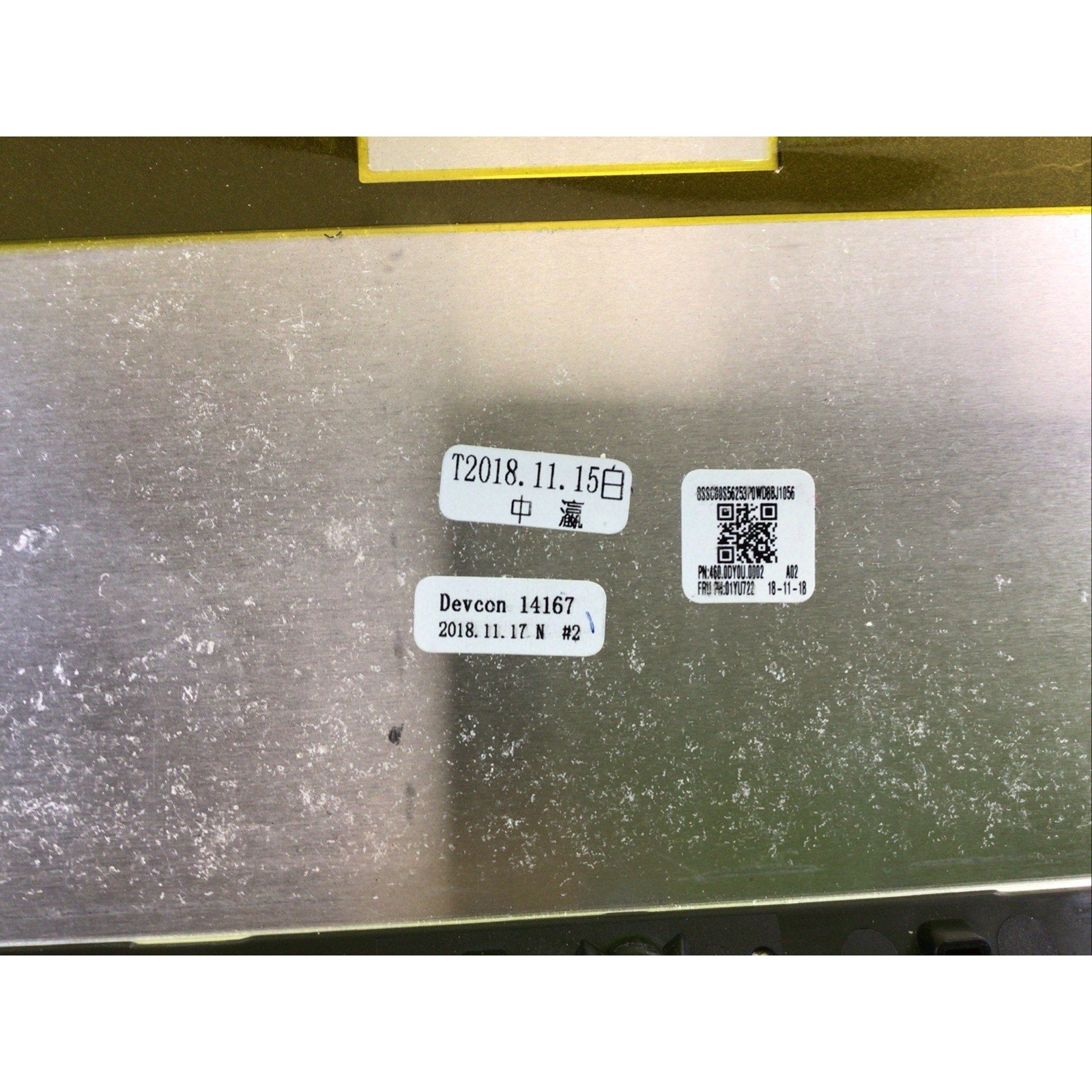 Lenovo ThinkPad X1 Extreme 15.6" Bottom Cover FOR PARTS or RECYCLE 01YU722