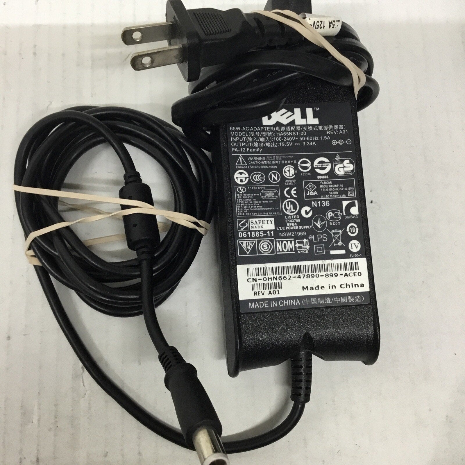 DELL HA65NS1-00 19.5V 3.34A 65W Genuine Original AC Power Adapter Charger