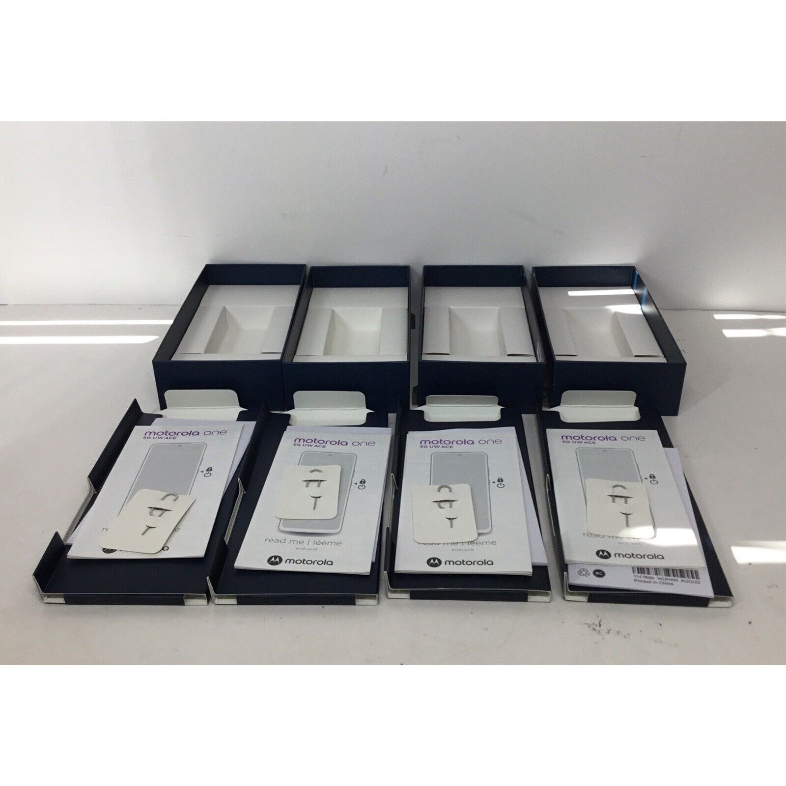 Lot of 4-Motorola One 5G UW Ace 64GB Volcanic Gray BOX ONLY