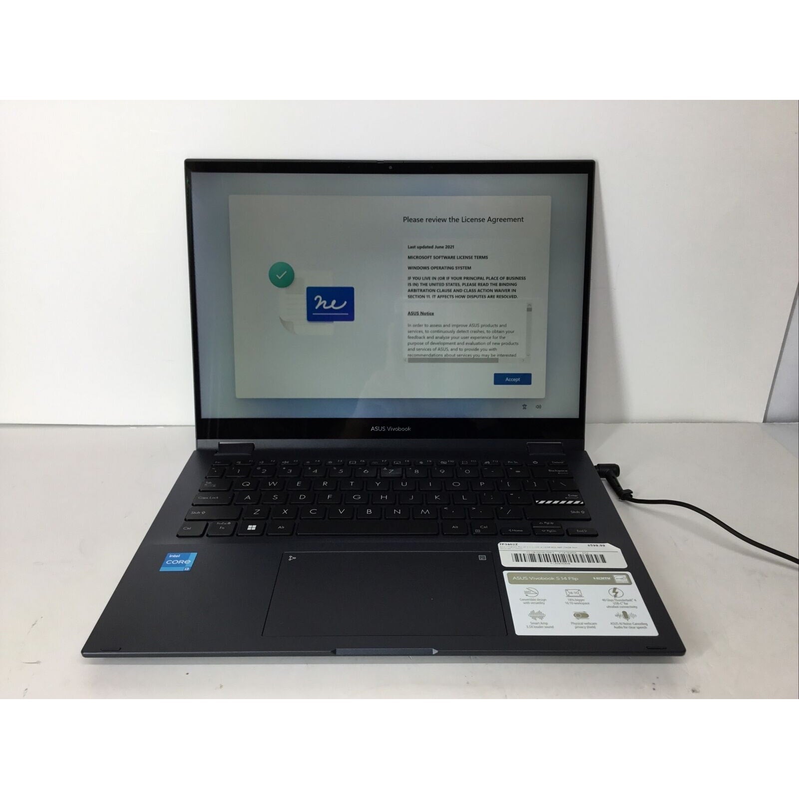 Asus Vivobook S 14 Flip - i3-1220P, 8GB RAM, 256GB SSD