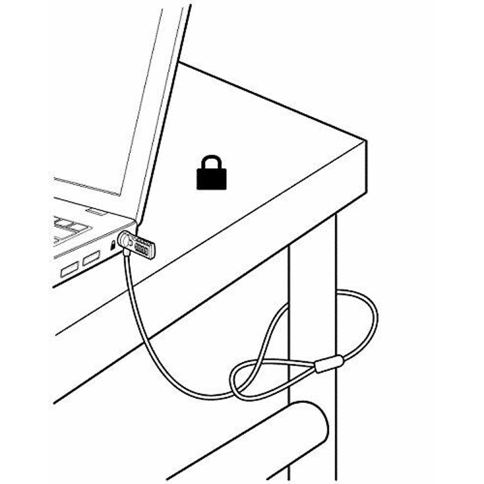 10 Pack of Toshiba Universal Serialized Pre-Set Combo Lock for Laptops