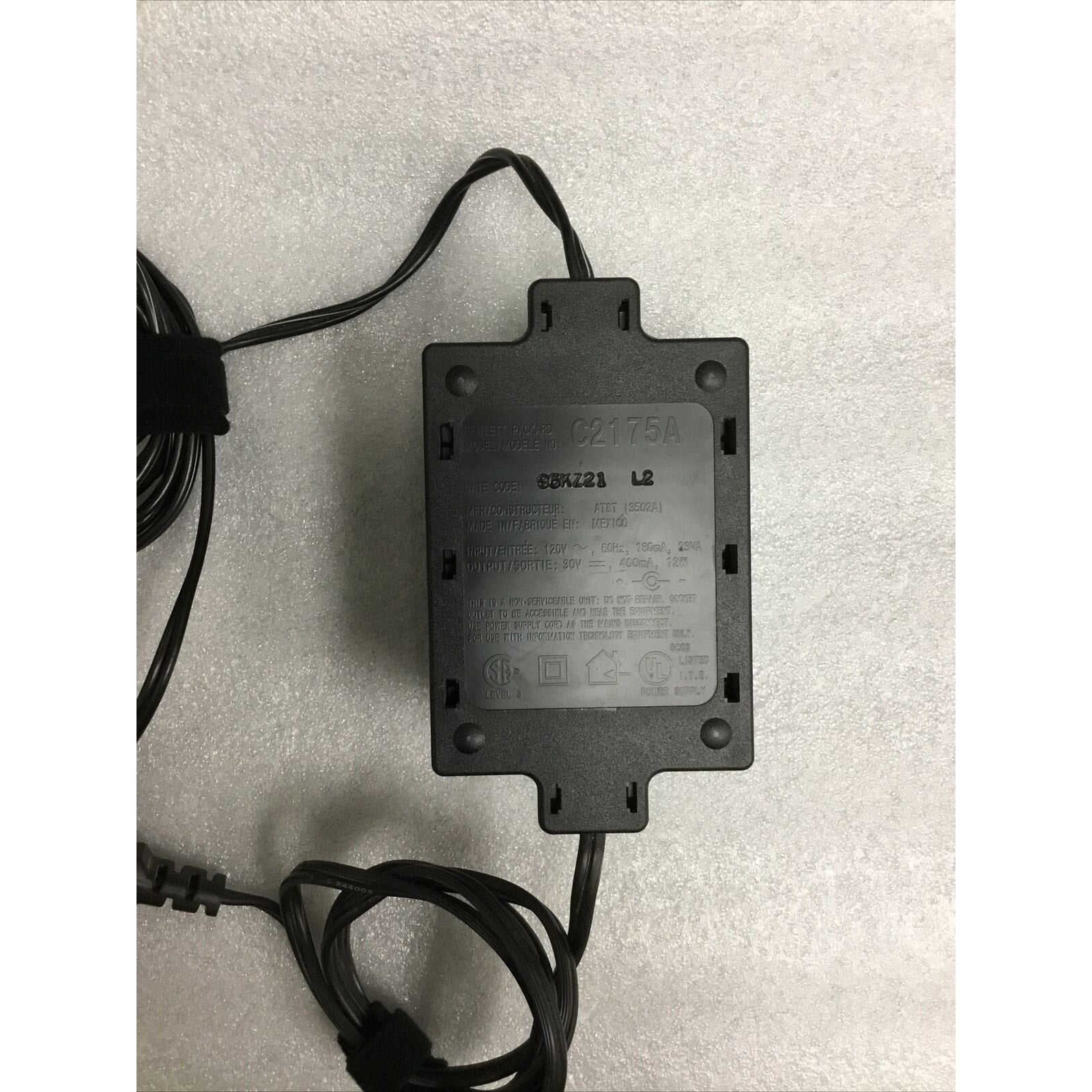 HP Power Supply 9100-5124 C2175A for Desk Jet, Desk Writer, Scan Jet 30V 400mA