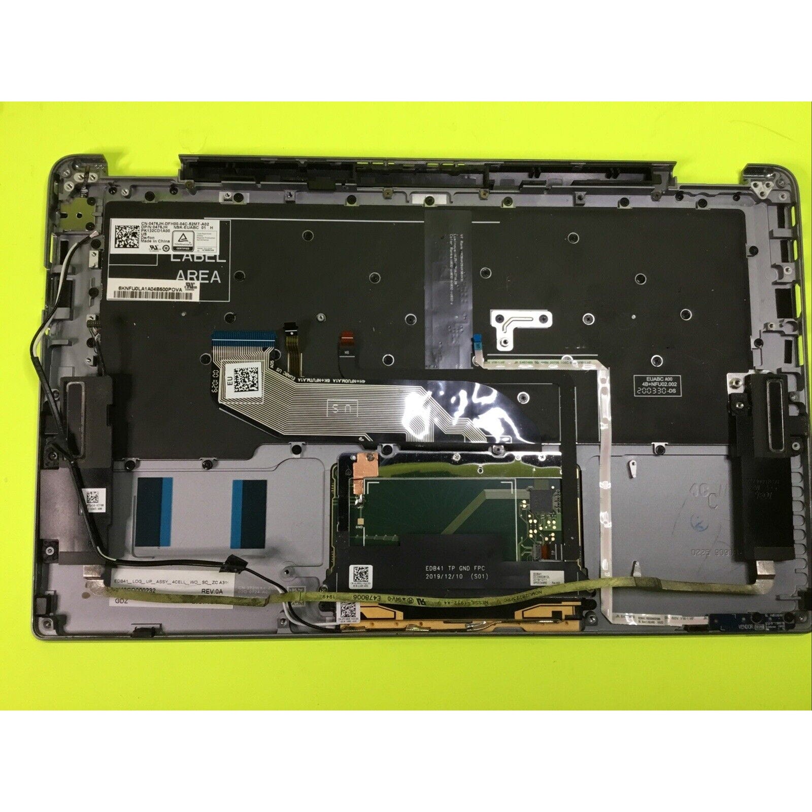 Dell Latitude 7400 2-in-1 Palmrest Touchpad Keyboard FOR PARTS or NOT WORKING