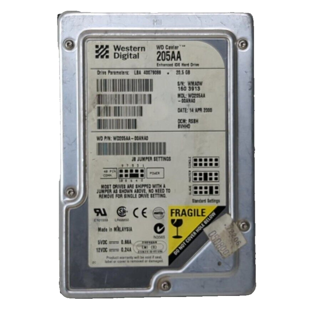 FOR PARTS - Western Digital Caviar 205AA 3.5" IDE HDD - WD205AA-00ANA0