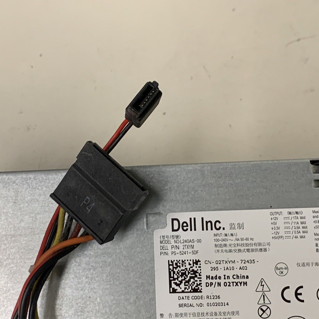 Dell 02TXYM 2TXYM 240W Switching Power Supply Unit Model L240AS-00 PS-5241-5DF