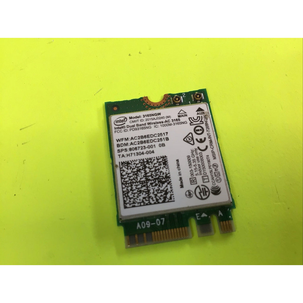 MSI Apache Pro GE62 2QD 15.6" Genuine Wireless WiFi Card 3165NGW