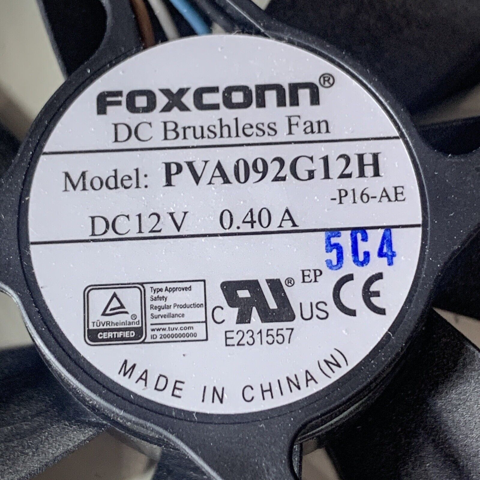 HP Elite 8300 8200 Pro 6200 6300 Cooling Fan Foxconn PVA092G12H 92x25mm 4wire