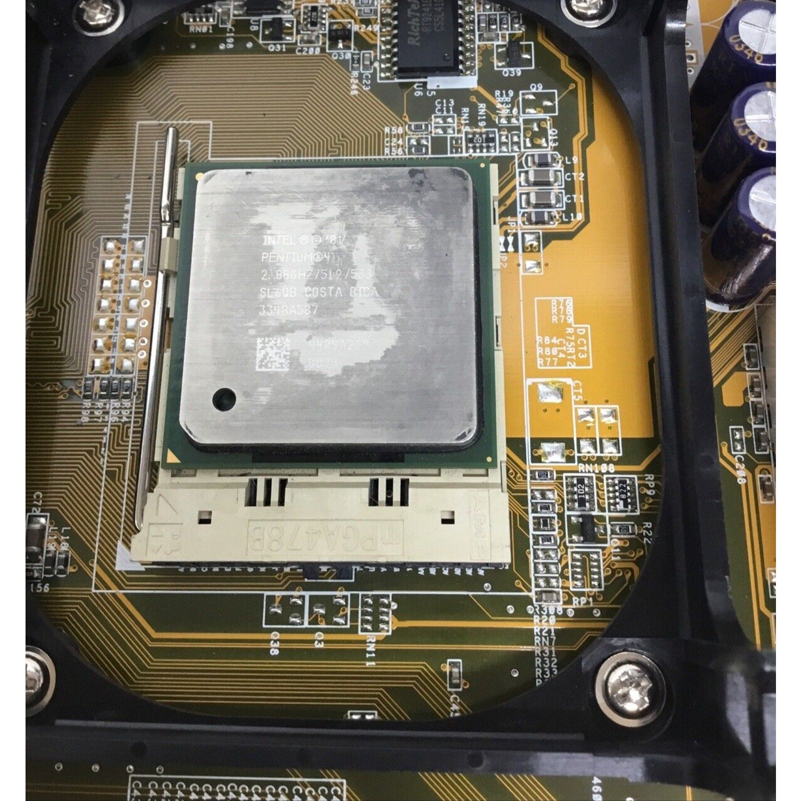 ASUS P4SBX-X motherboard 6 PCI slot 478 pin SD W/ CPU & FAN