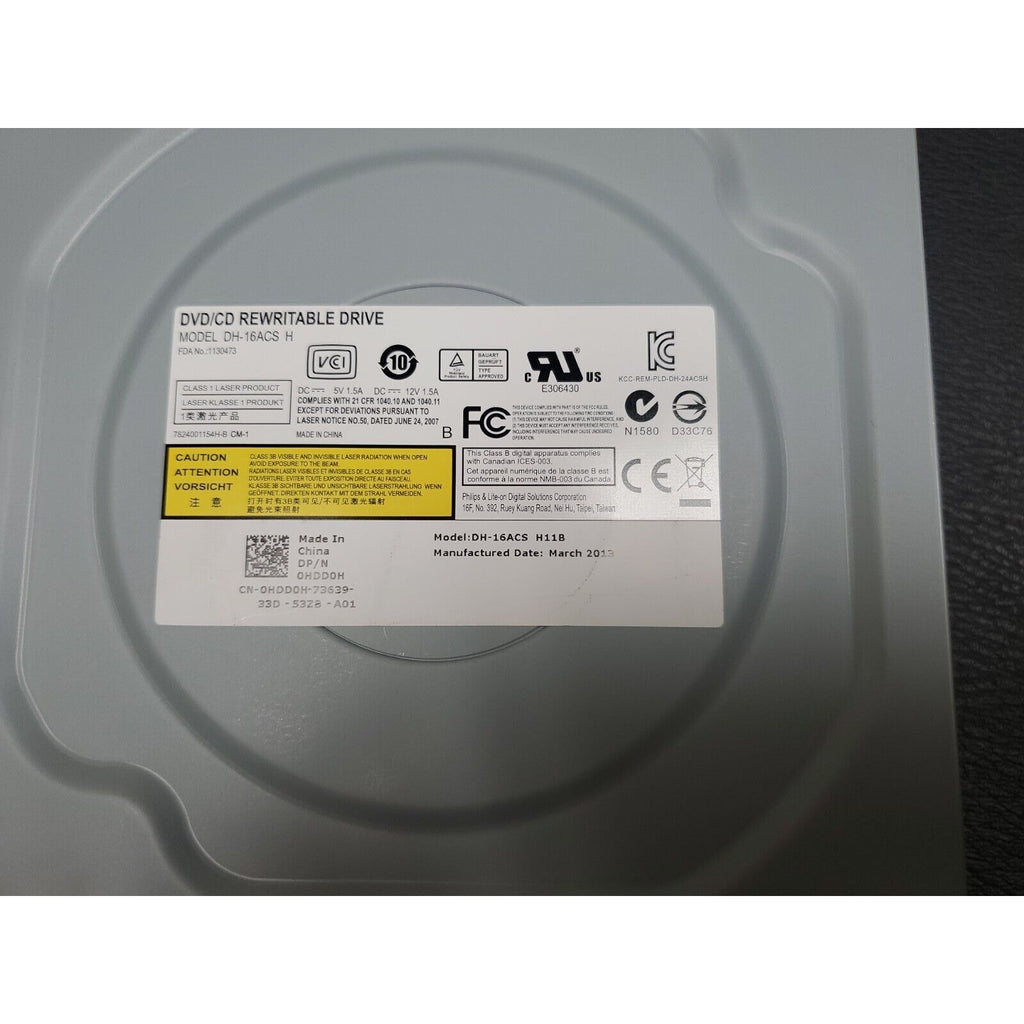 Dell DVD/CD REWRITABLE DRIVE DH-16ACS H11B Dell PN: 0HDD0H-73639-33D-53ZB-A01