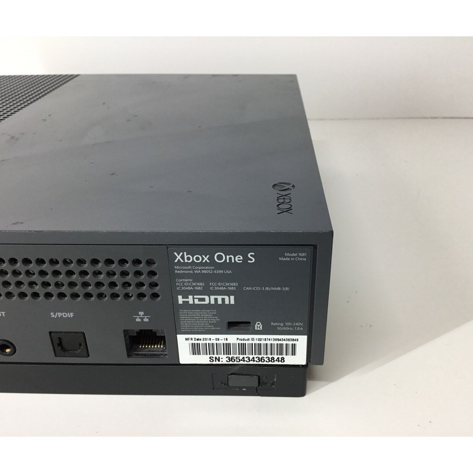 Xbox One S 500GB Gray Console Model 1681 -For Parts